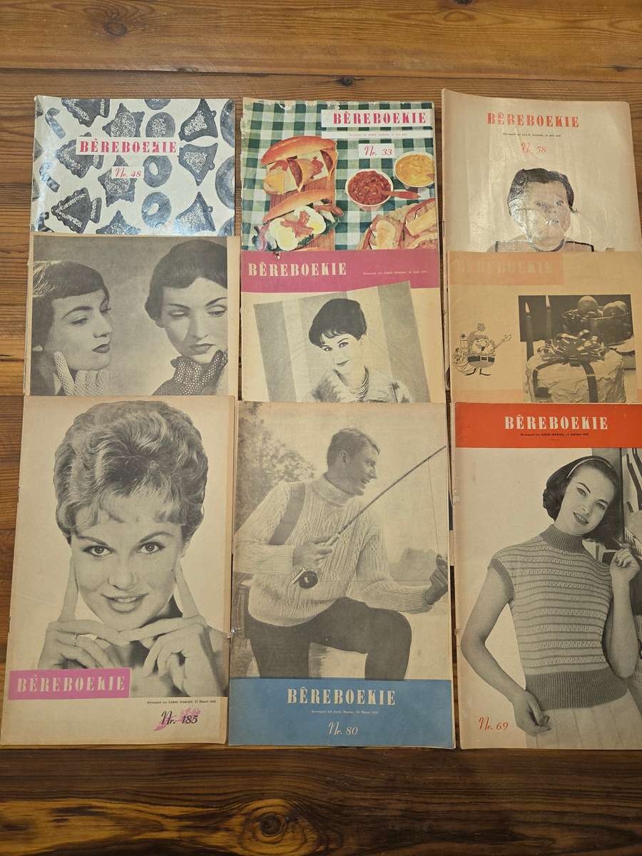 9 x Vintage Sarie Bêreboekies - Vol resepte, patrone en idees - 1950's en 1960's