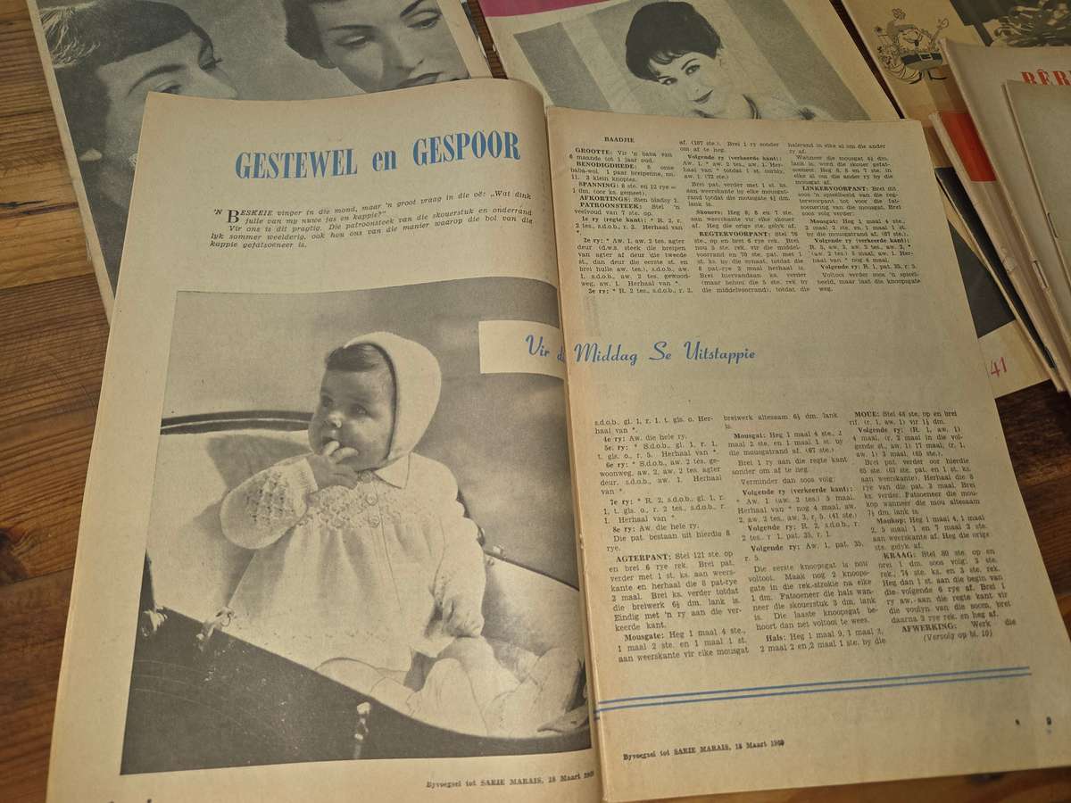 9 x Vintage Sarie Bêreboekies - Vol resepte, patrone en idees - 1950's en 1960's