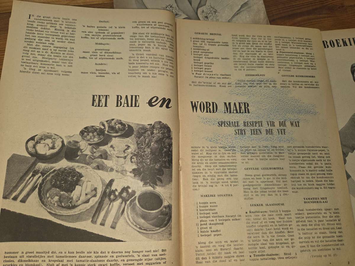 4 x Vintage Sarie Bêreboekies - Vol resepte, patrone en idees - 1950's en 1960's