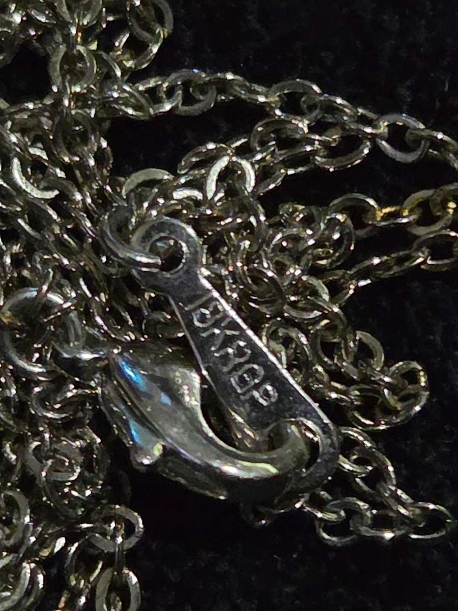 18K Rolled Gold Plated necklace and pendant - white gold