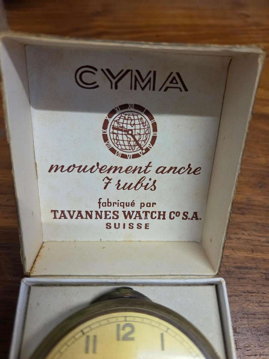 Vintage Cyma Alarm Clock - Swiss Made - In Original box