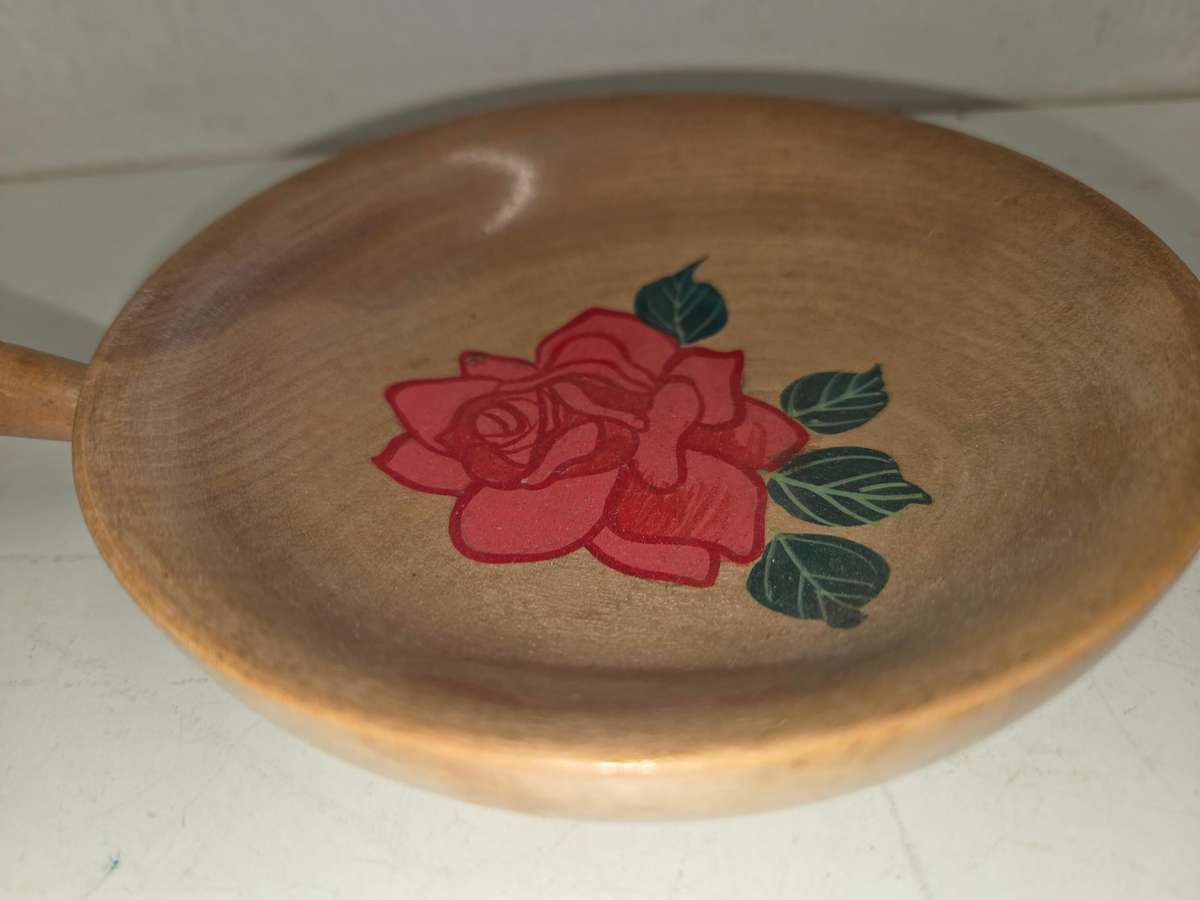 Vintage Wooden Tapas Dish / Peanut server dish
