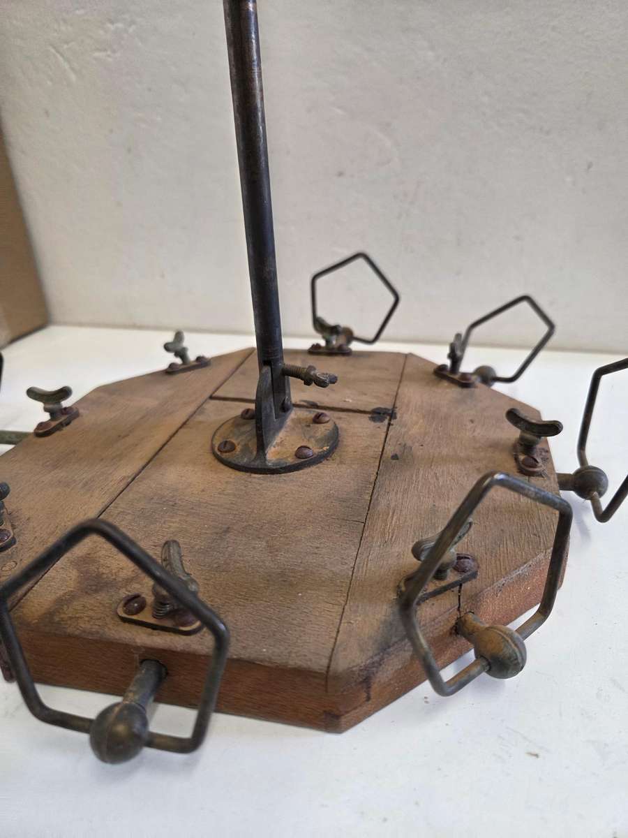 Antique Finlay Tool / Wood and metal item - Not sure but think is was used for stringing rope?