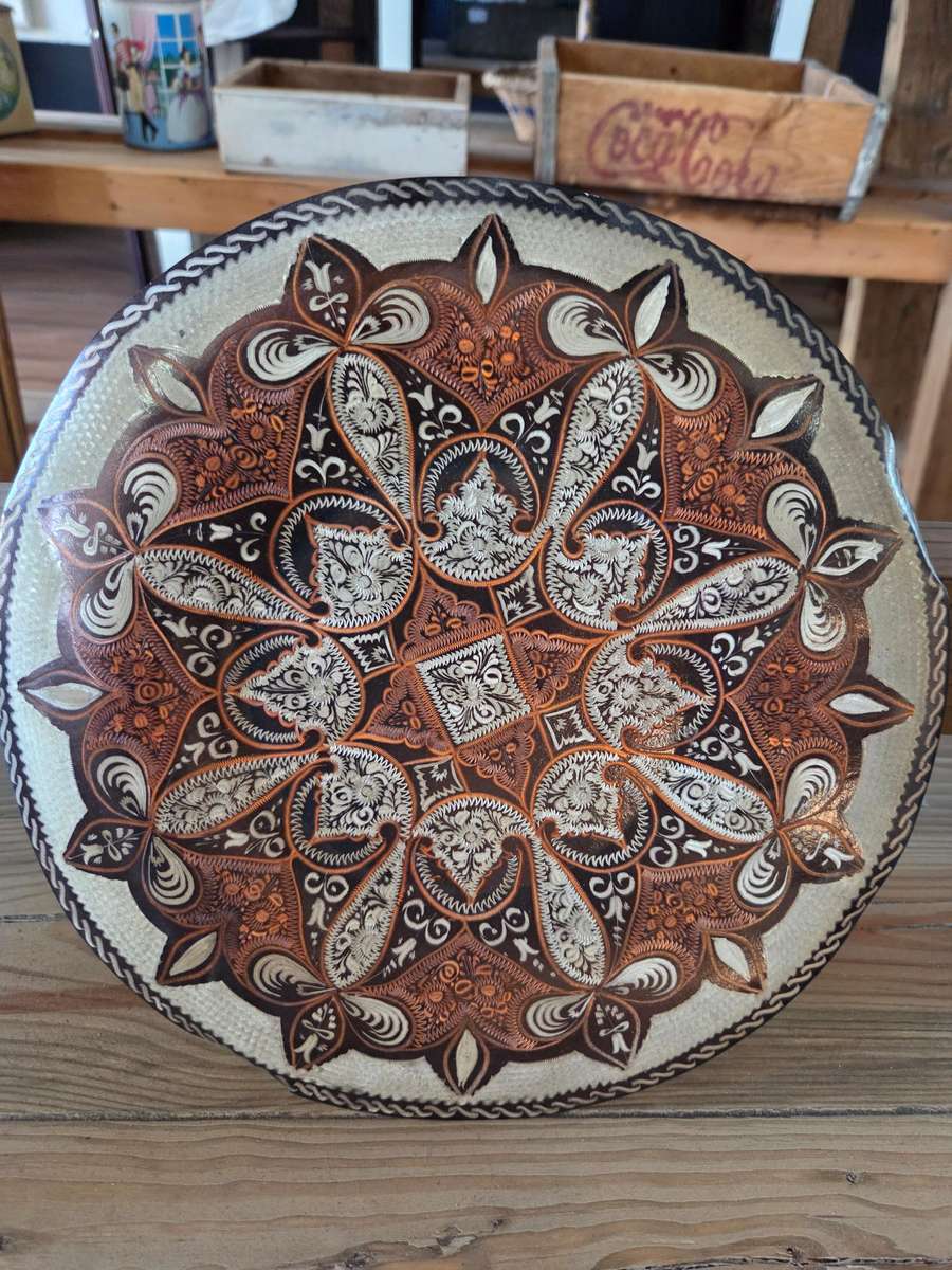 Beautiful Large Copper Ornamental wall hanging plate