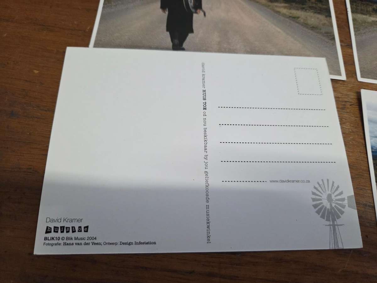 4 x David Kramer - Huistoe post cards - Unused