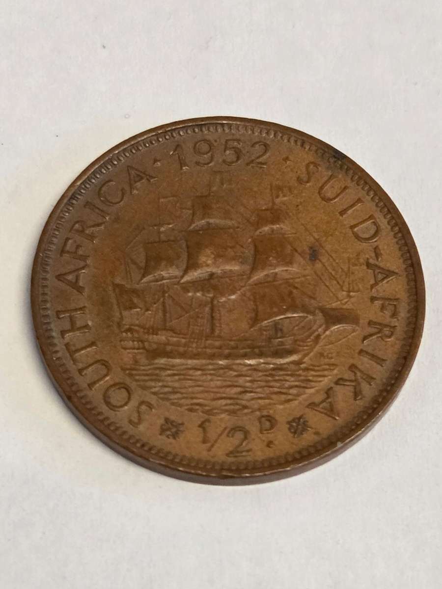 1952 1/2D coin
