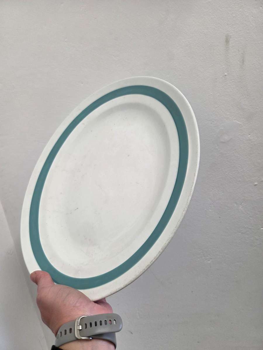Large Vintage Oval Serving Plate - Alfred Clough Staffordshire Ironstone - England Size- 36cm x 30cm