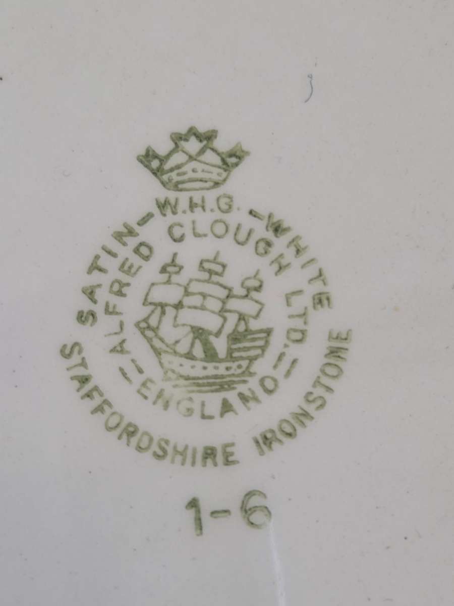 Large Vintage Oval Serving Plate - Alfred Clough Staffordshire Ironstone - England Size- 36cm x 30cm