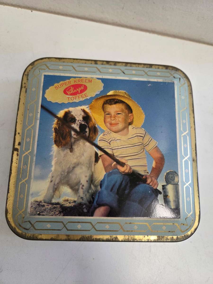 2 x Vintage Edward Sharp Tins - 13.5cm x 13.5cm each