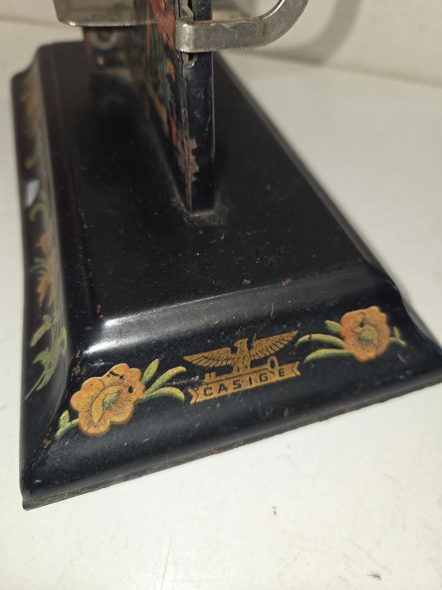 Antique Metal Casige Toy Sewing Machine - Made in Germany - Sold for parts or restoration