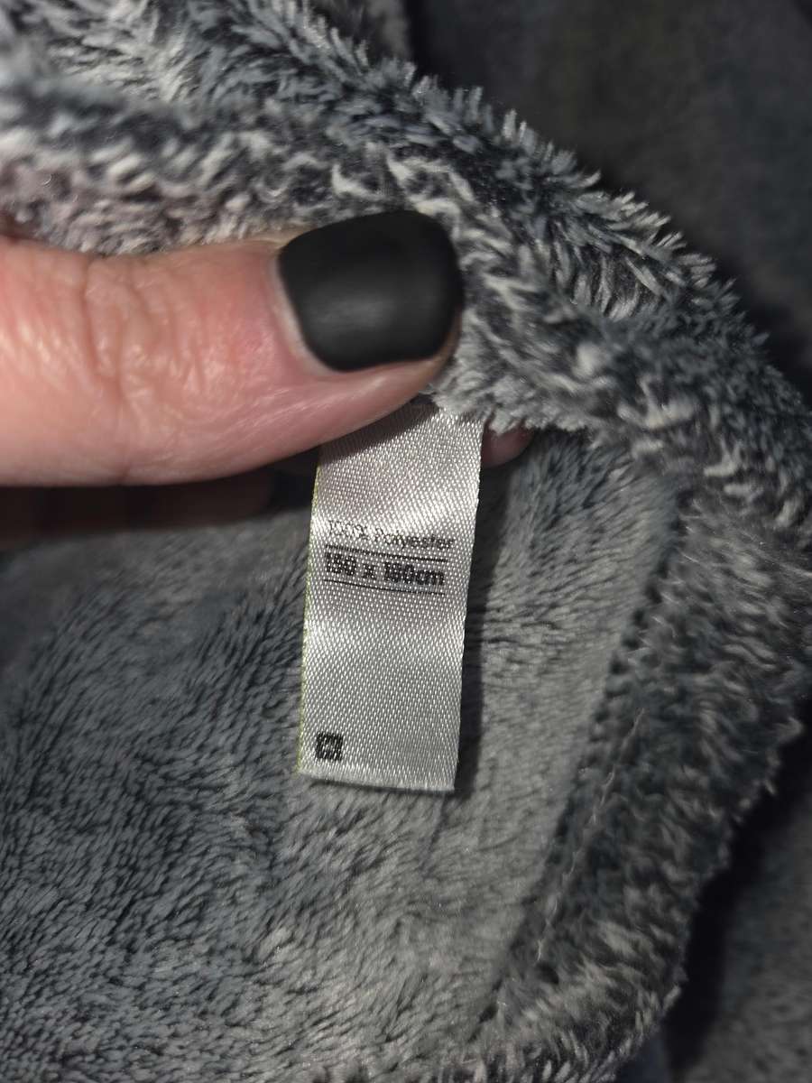 Grey Woolworths Fleece Blanket - 150 x 180cm