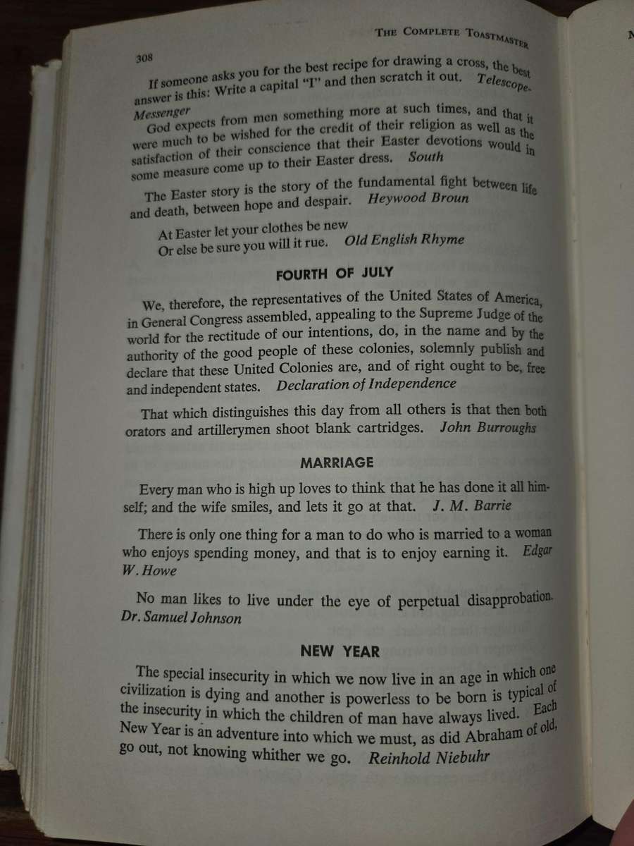 The Complete Toastmaster - Treasury of over 2500 stories, quotes, etc - Hervert V Prochnow