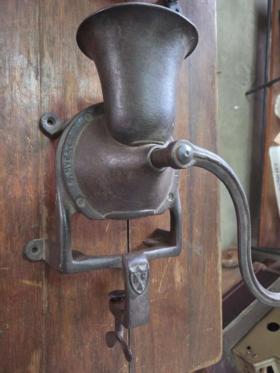 Large Antique Cast Iron No.4 Coffee Grinder