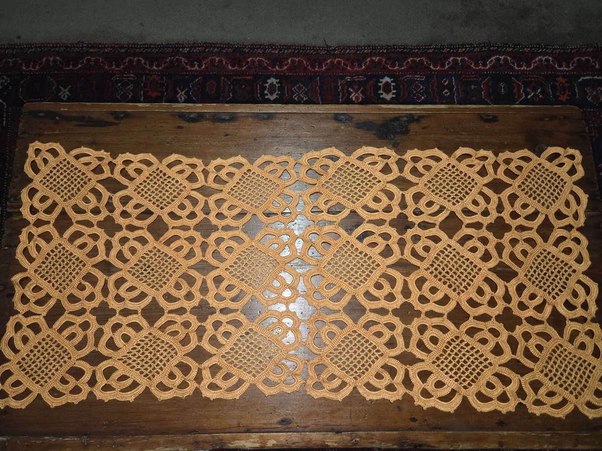 Beautiful Large Handcrafted Doily / Runner Size - 95cm x 40cm Just beautiful!!!