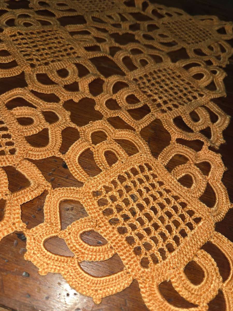 Beautiful Large Handcrafted Doily / Runner Size - 95cm x 40cm Just beautiful!!!