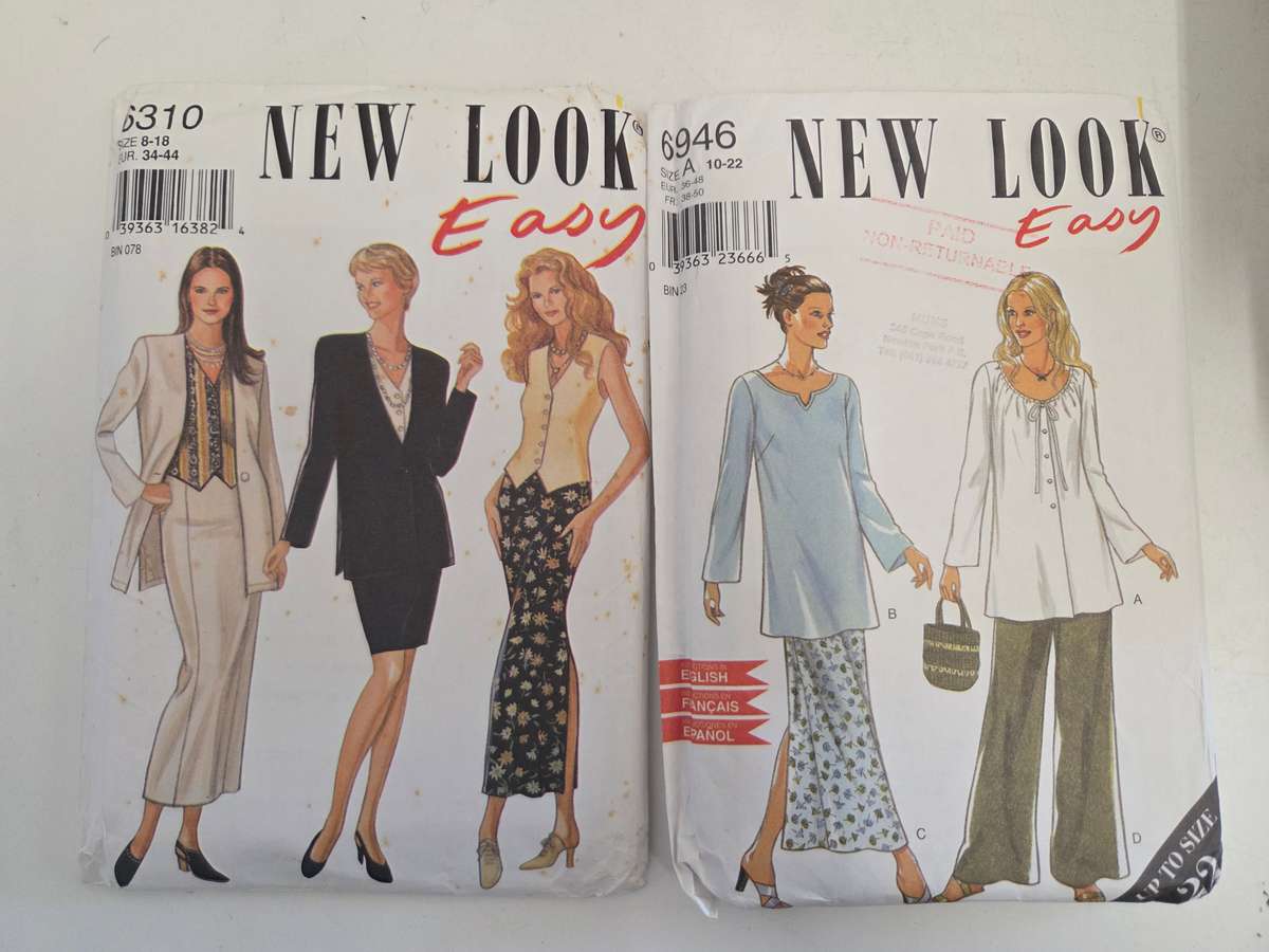 2 x New Look Easy Ladies Clothing Patterns - Clothing Patterns - Unchecked