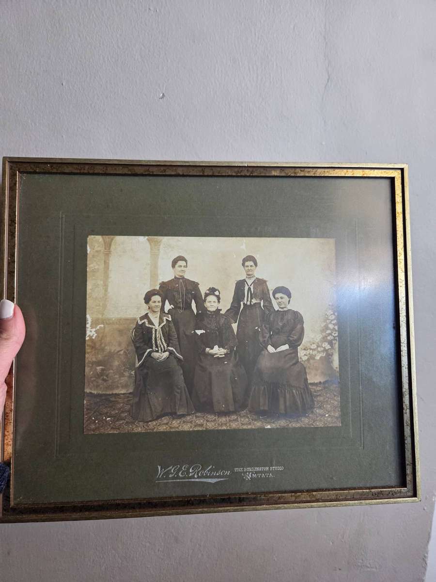 2 x Framed Antique Photos - W.G.E. Robinson - The Burlington Studio - Umtata Size - 31cm x 27cm each