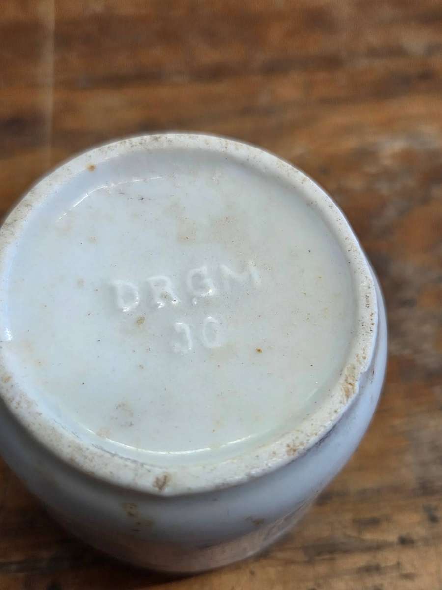 Antique Cold Cream Reichs Apotheke Dresden Bismarckplatz 10 Ceramic Container