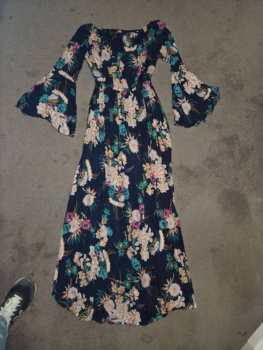 Beautiful Long Floral Dress - Size S