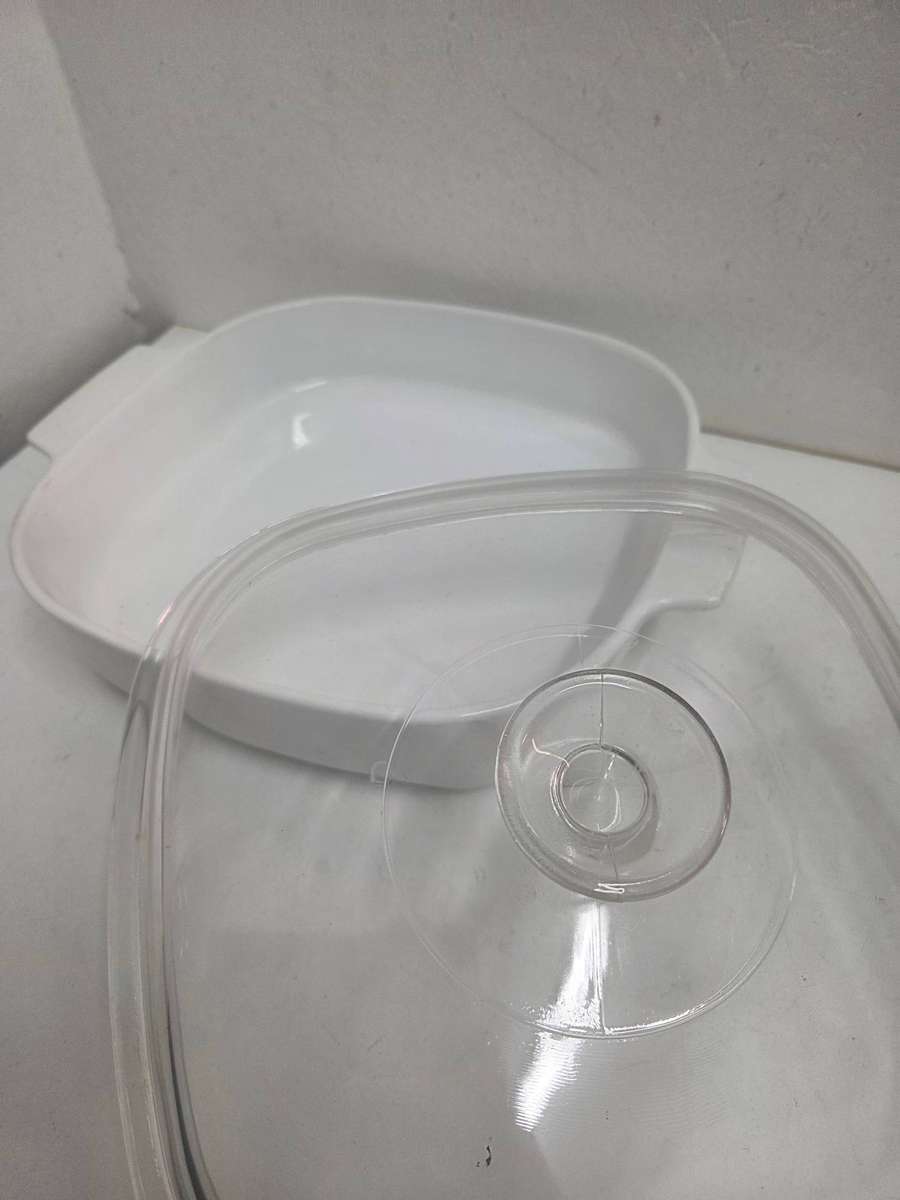 Corningware dish with lid - Corning ware Microwave Plus Browning Skillet USA Size - 25cm x 25cm and