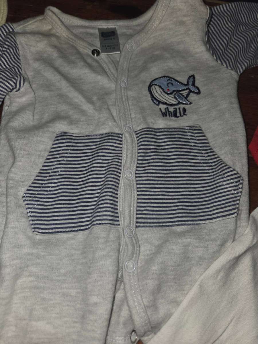 6 x Baby Boy Clothes - New Born up to 3 months