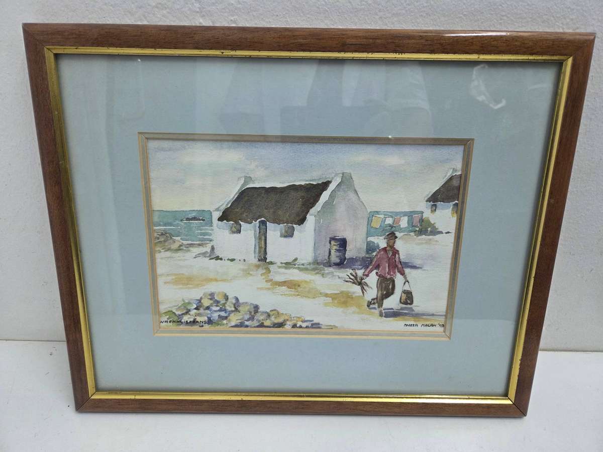 Anita Malan Artwork - 1993 Framed artwork of Waenhuiskrans Size 41cm x 32cm