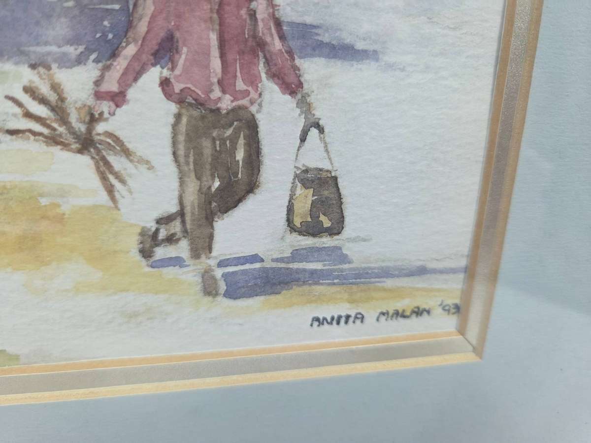 Anita Malan Artwork - 1993 Framed artwork of Waenhuiskrans Size 41cm x 32cm