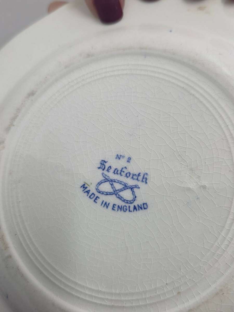 Vintage No.2 Seaforth Plate - Blue and white plate - Made in England Diameter - 17.5cm
