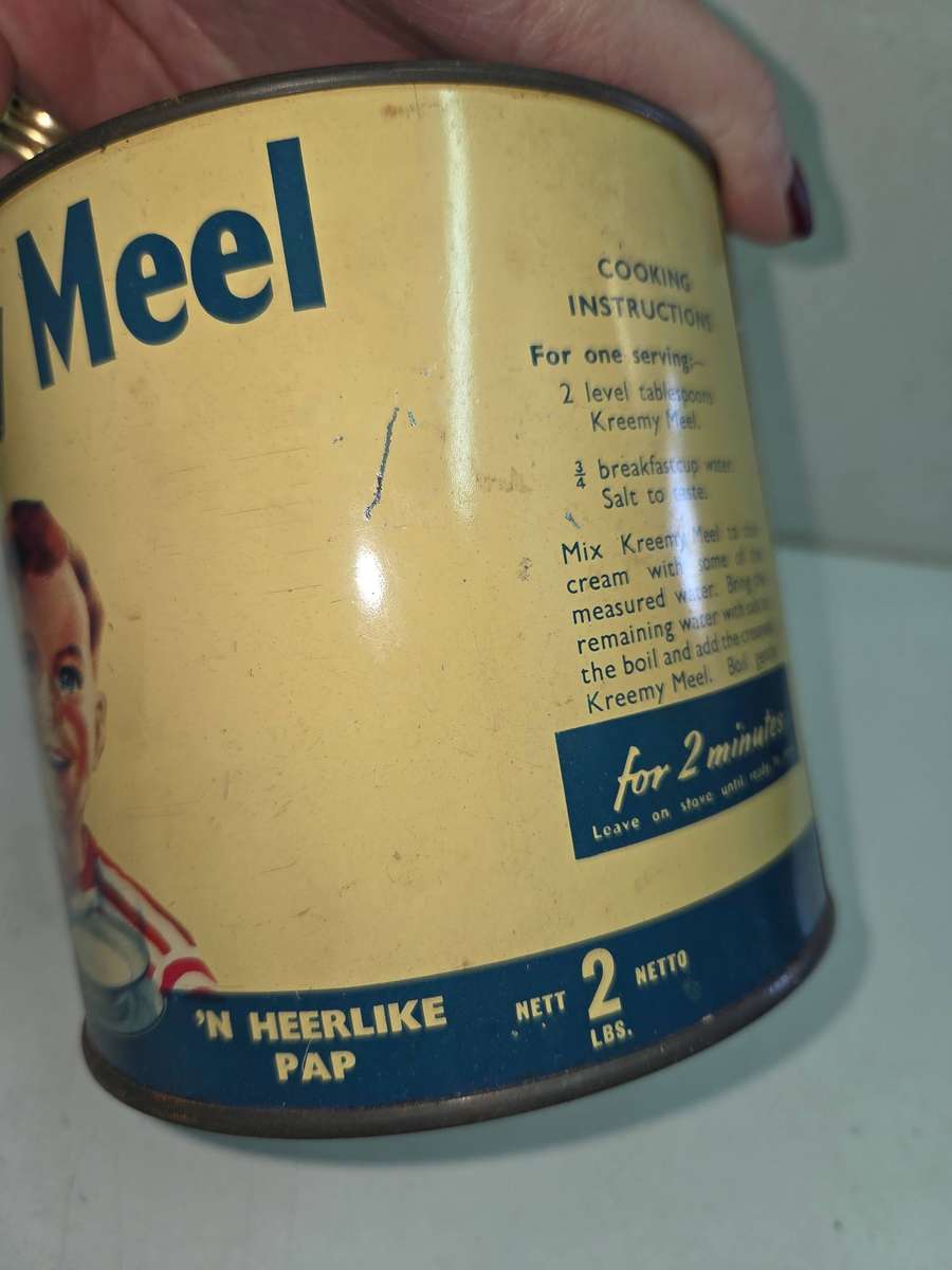 Vintage Kreemy Meel 2LBS Tin