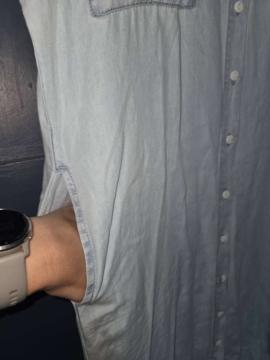 Light Blue Denim Dress with pockets - Size S