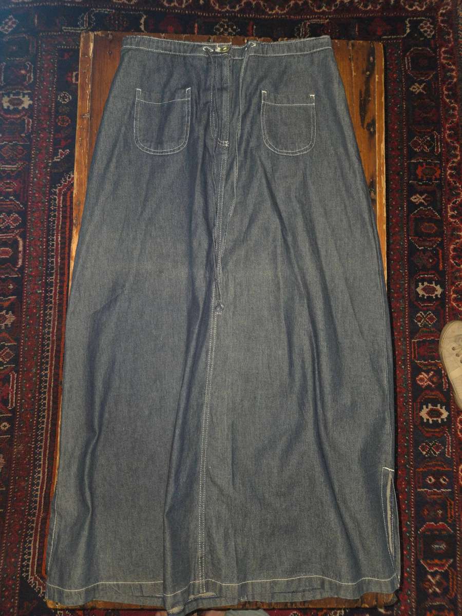 Long Denim Skirt - Size 38