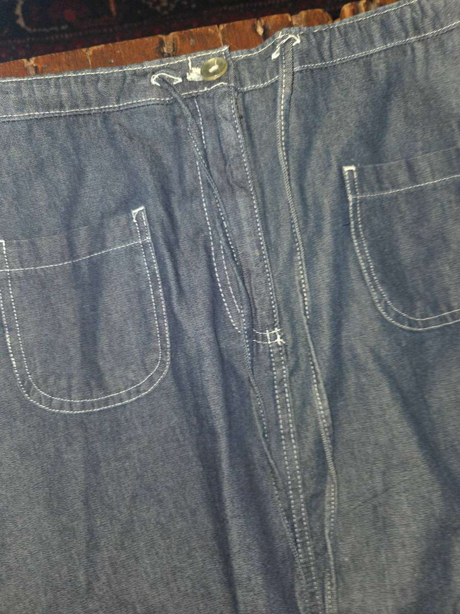 Long Denim Skirt - Size 38