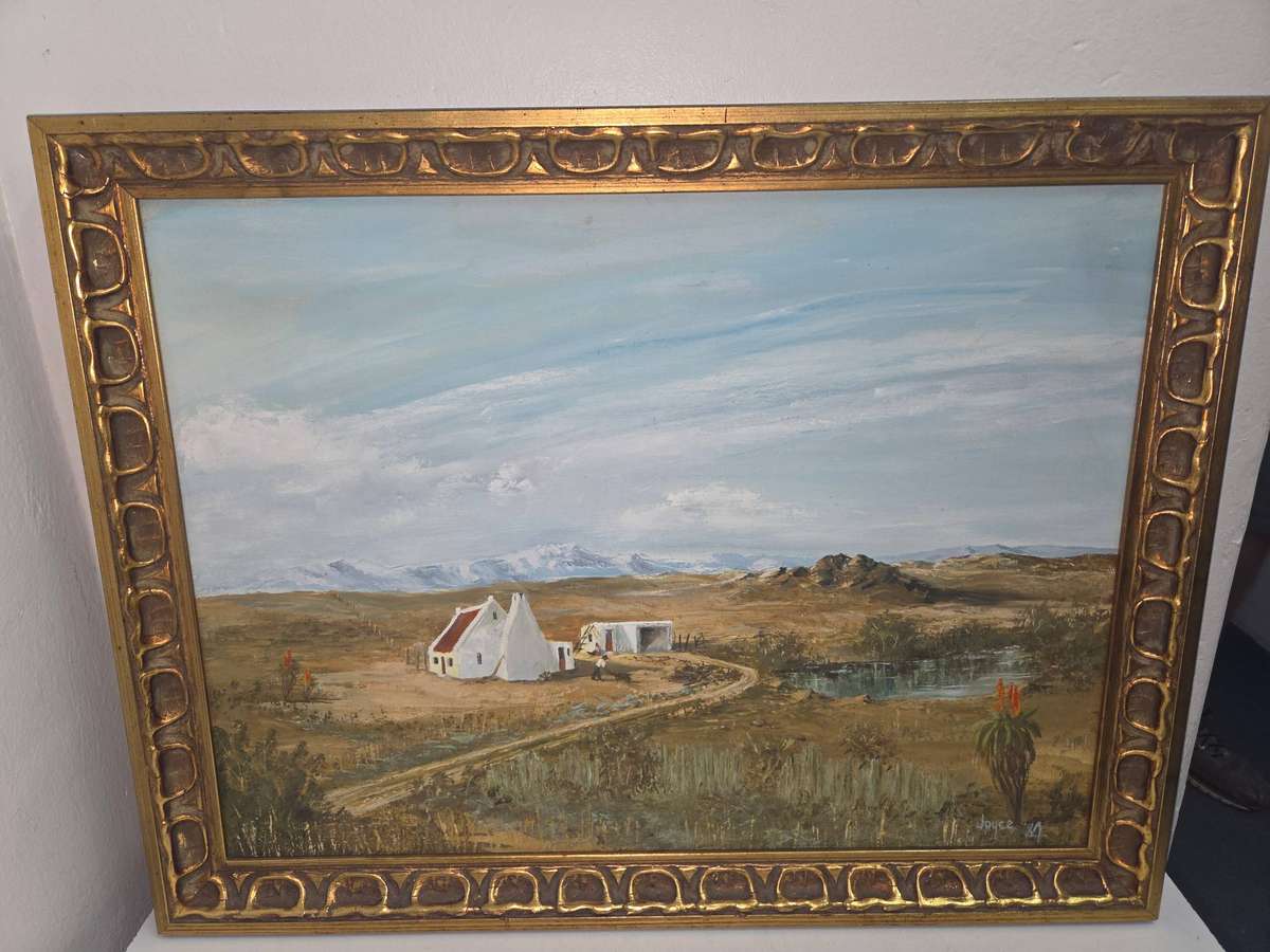 Beautiful Large framed painting - Joyce 1984 Size 69cm x 53cm