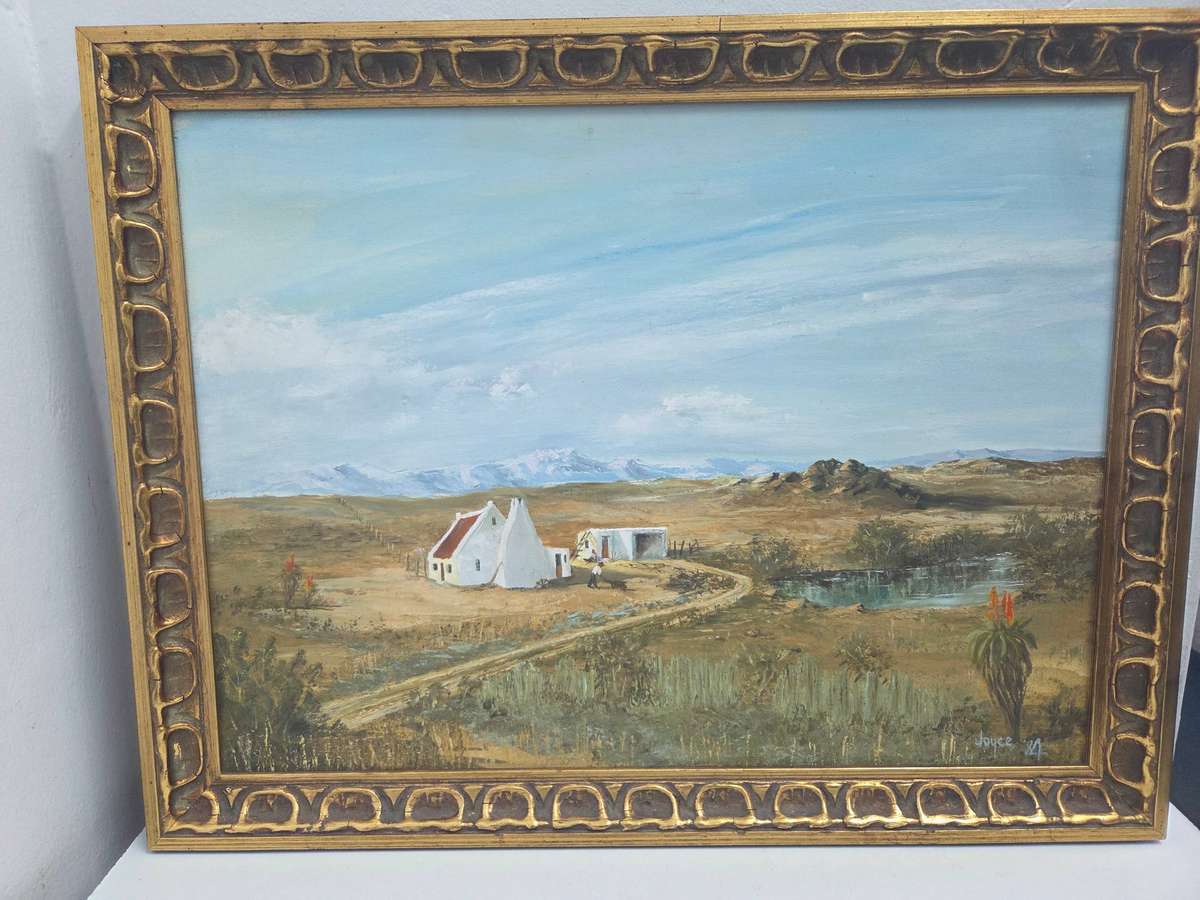 Beautiful Large framed painting - Joyce 1984 Size 69cm x 53cm