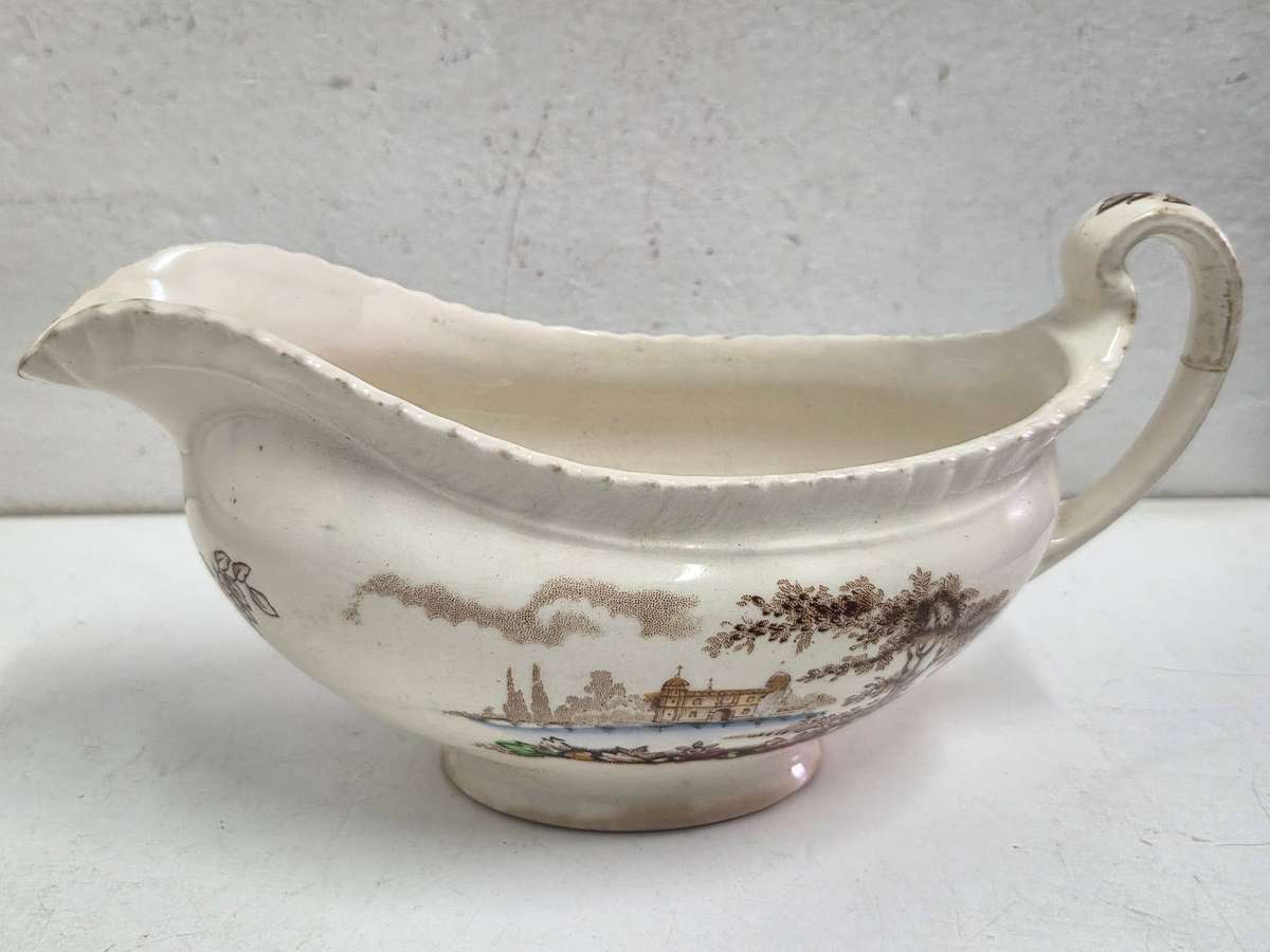 Vintage Porcelain Sauce Jug -Johnson Bros England - Castle on the Lake design