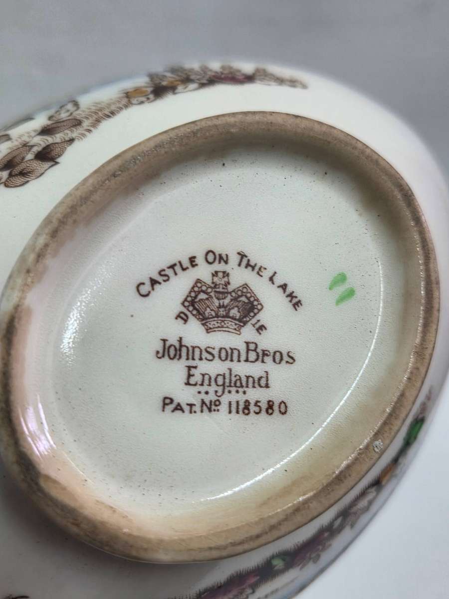 Vintage Porcelain Sauce Jug -Johnson Bros England - Castle on the Lake design