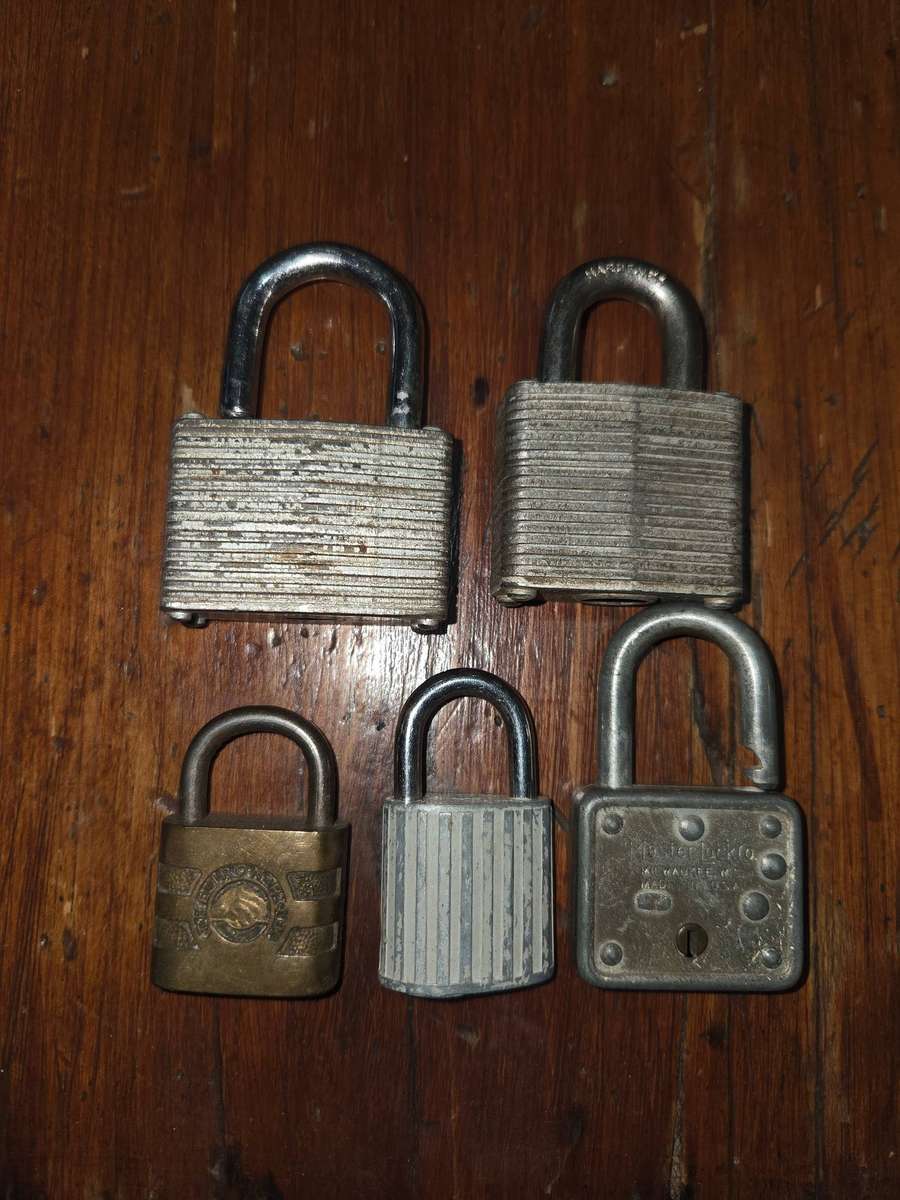 5 x Vintage Locks - No Keys