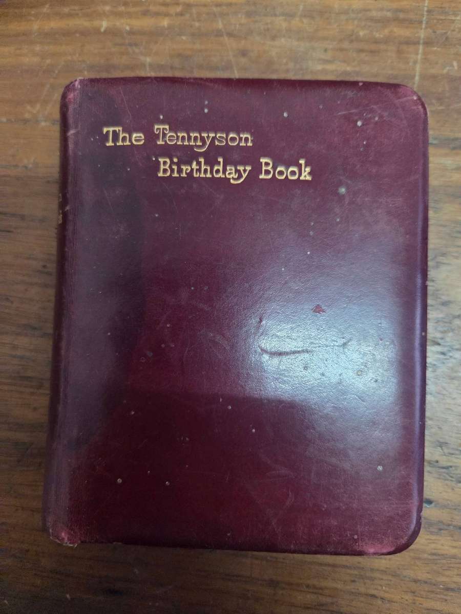 Vintage Leather Bound Book - The Tennyson Birthday Book