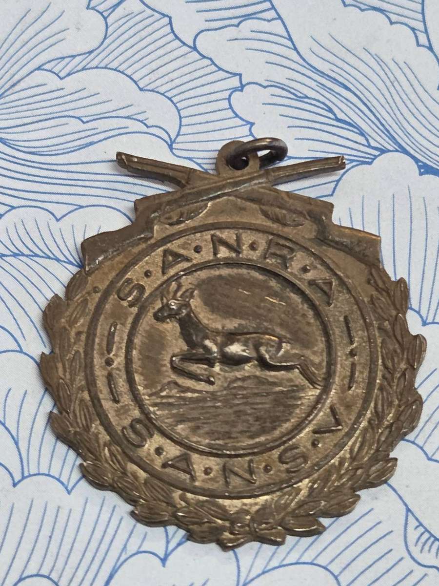1966 South African National Rifle Association (SANRA) medal. Sterling Silver- stamped