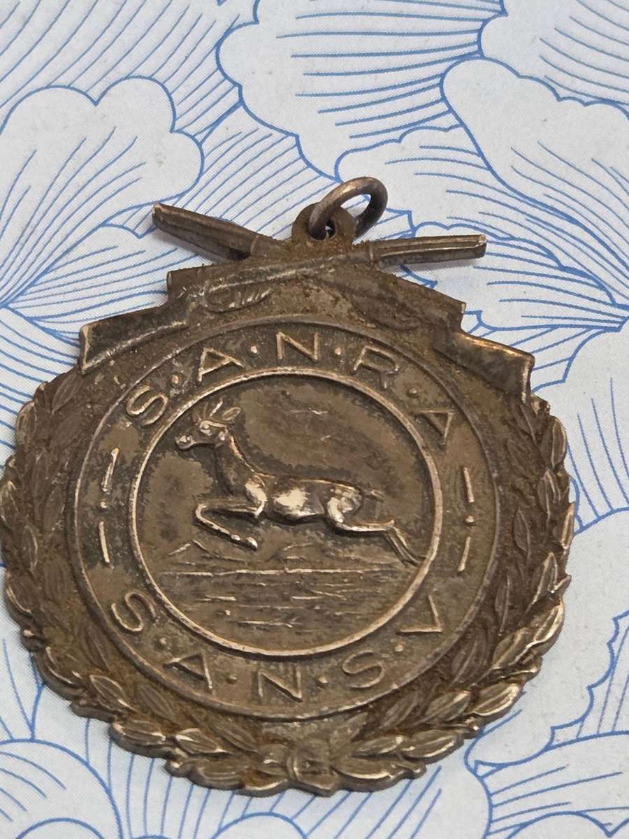 1965 South African National Rifle Association (SANRA) medal. Sterling Silver- stamped