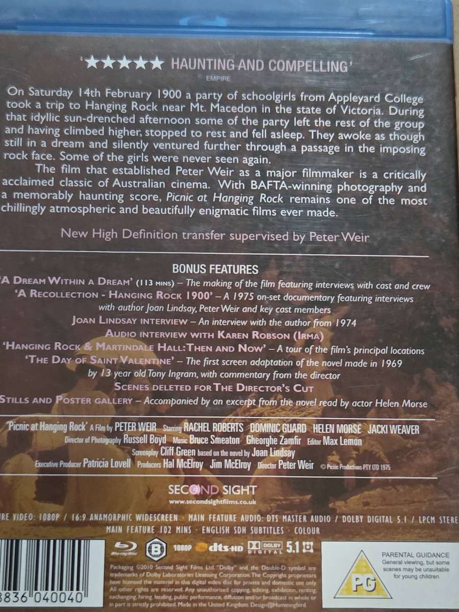 Blu-Ray - Picnic at Hanging Rock - Peter Weir - Dicretor's Cut
