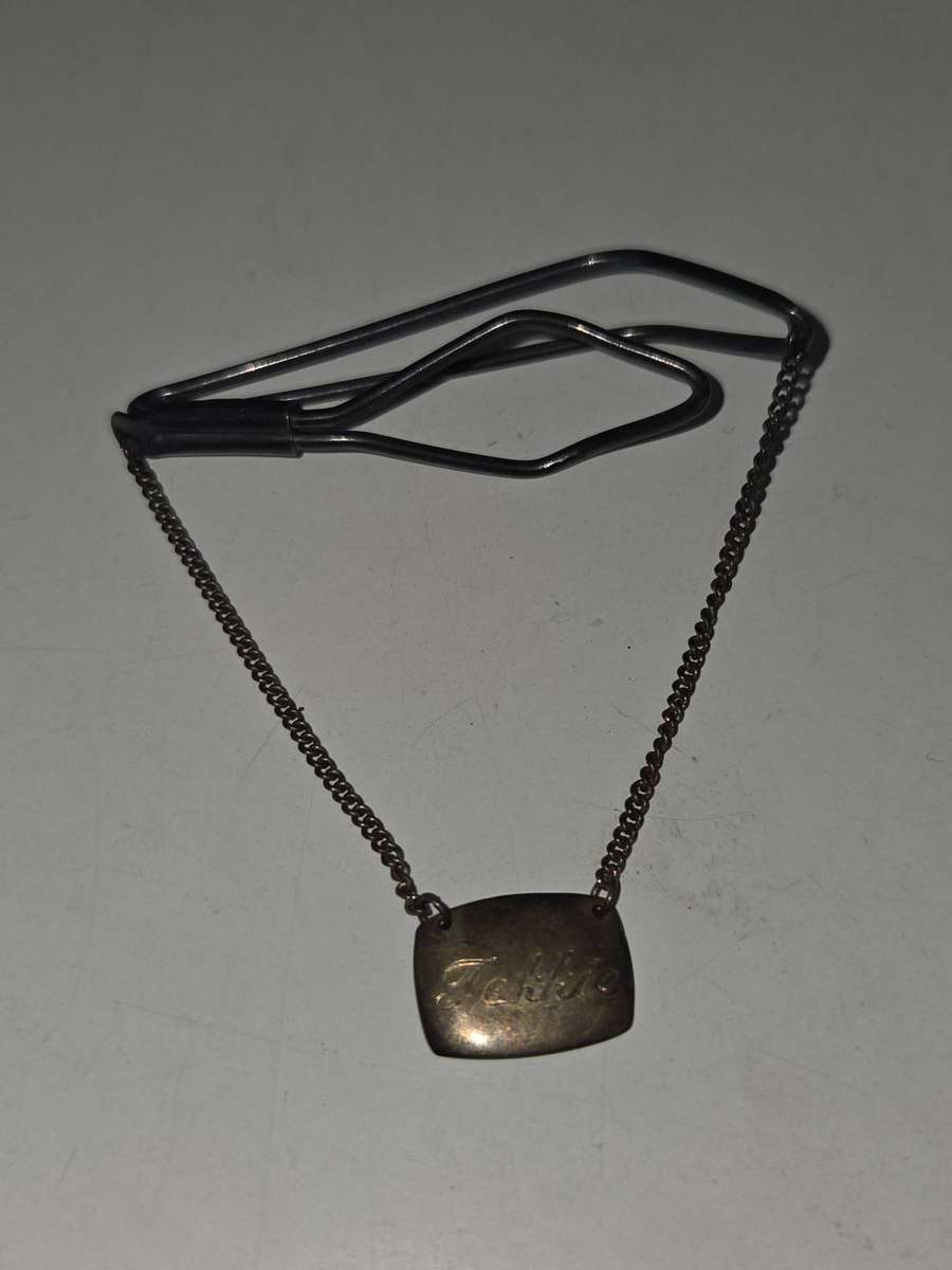 Vintage Sterling Silver Personalized Tie Clip