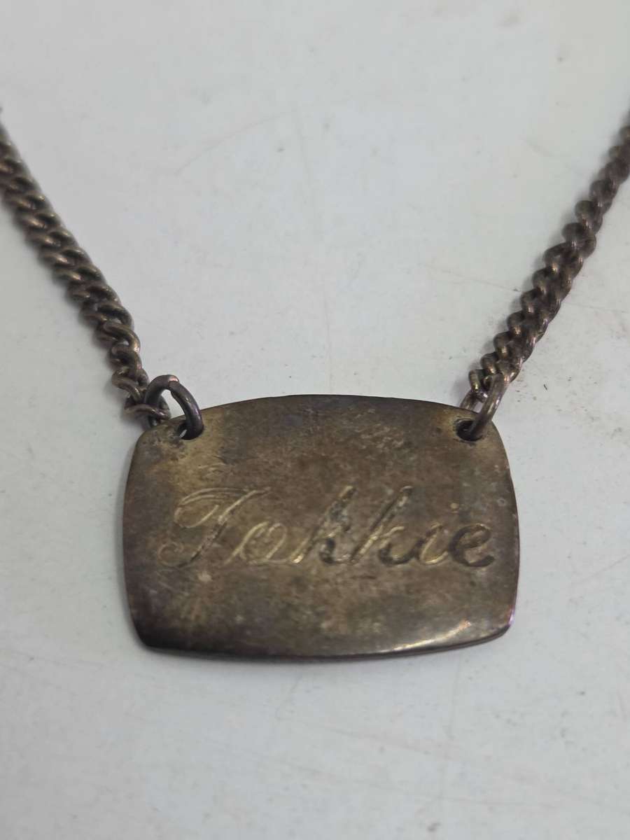 Vintage Sterling Silver Personalized Tie Clip