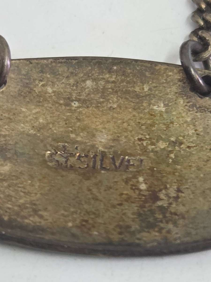 Vintage Sterling Silver Personalized Tie Clip