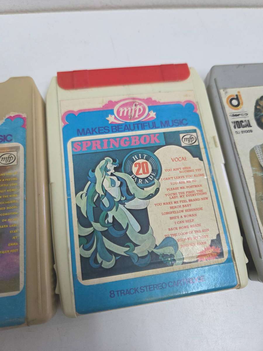 3 x Vintage 8-track tapes