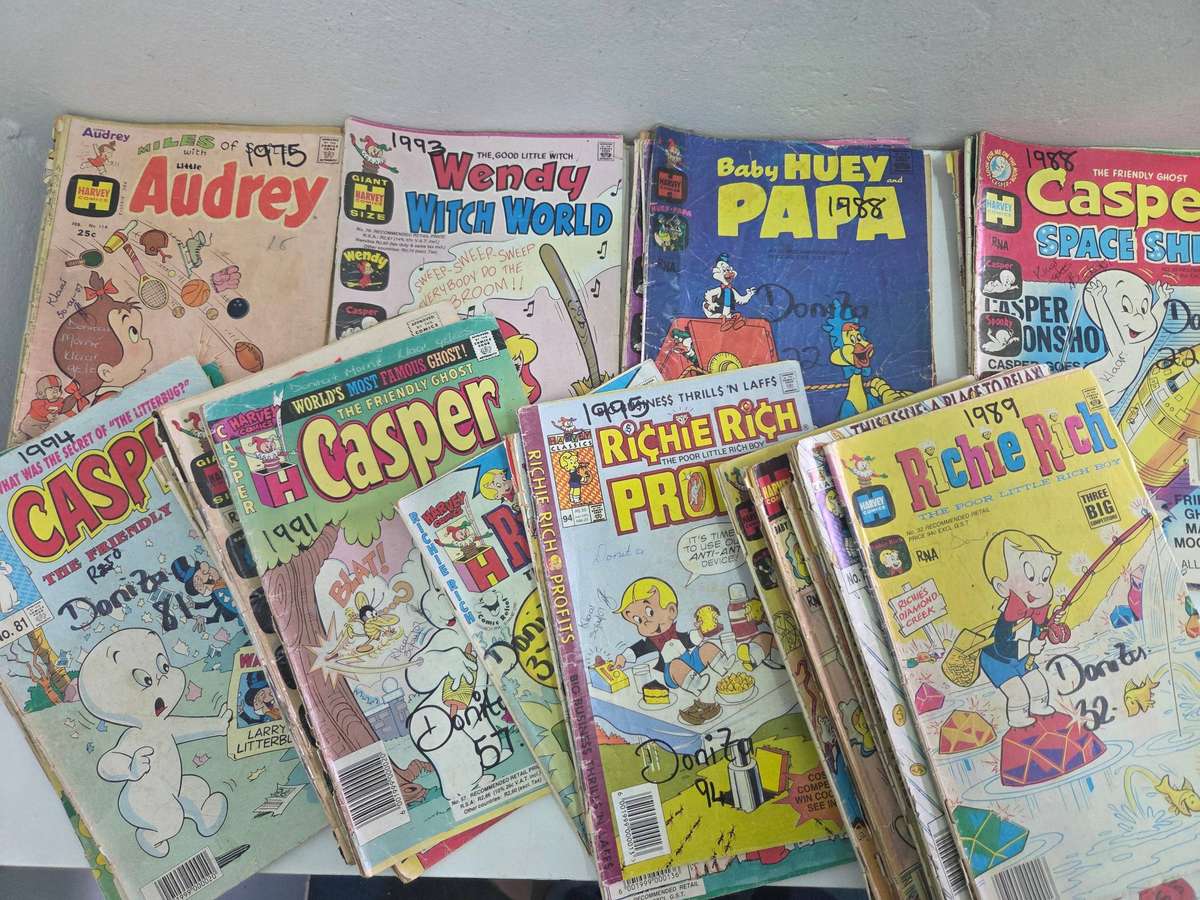 42 x Vintage Comics - Harvey Comics - Incl. Casper, Wendy, Richie Rich, Little Lota, etc.