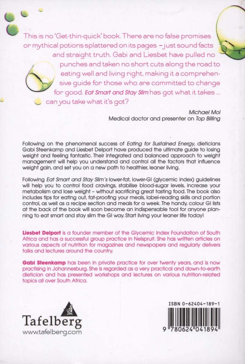 Books: EAT SMART AND STAY SLIM - The GI Diet by Liesbet Delport & Gabi Steenkamp
