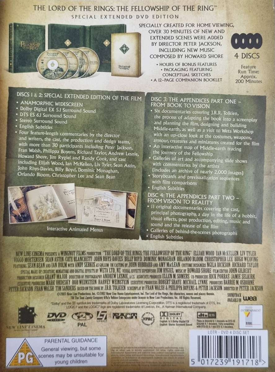 DVD: Lord of The Rings Trilogy Special Extended 12 DVD Edition