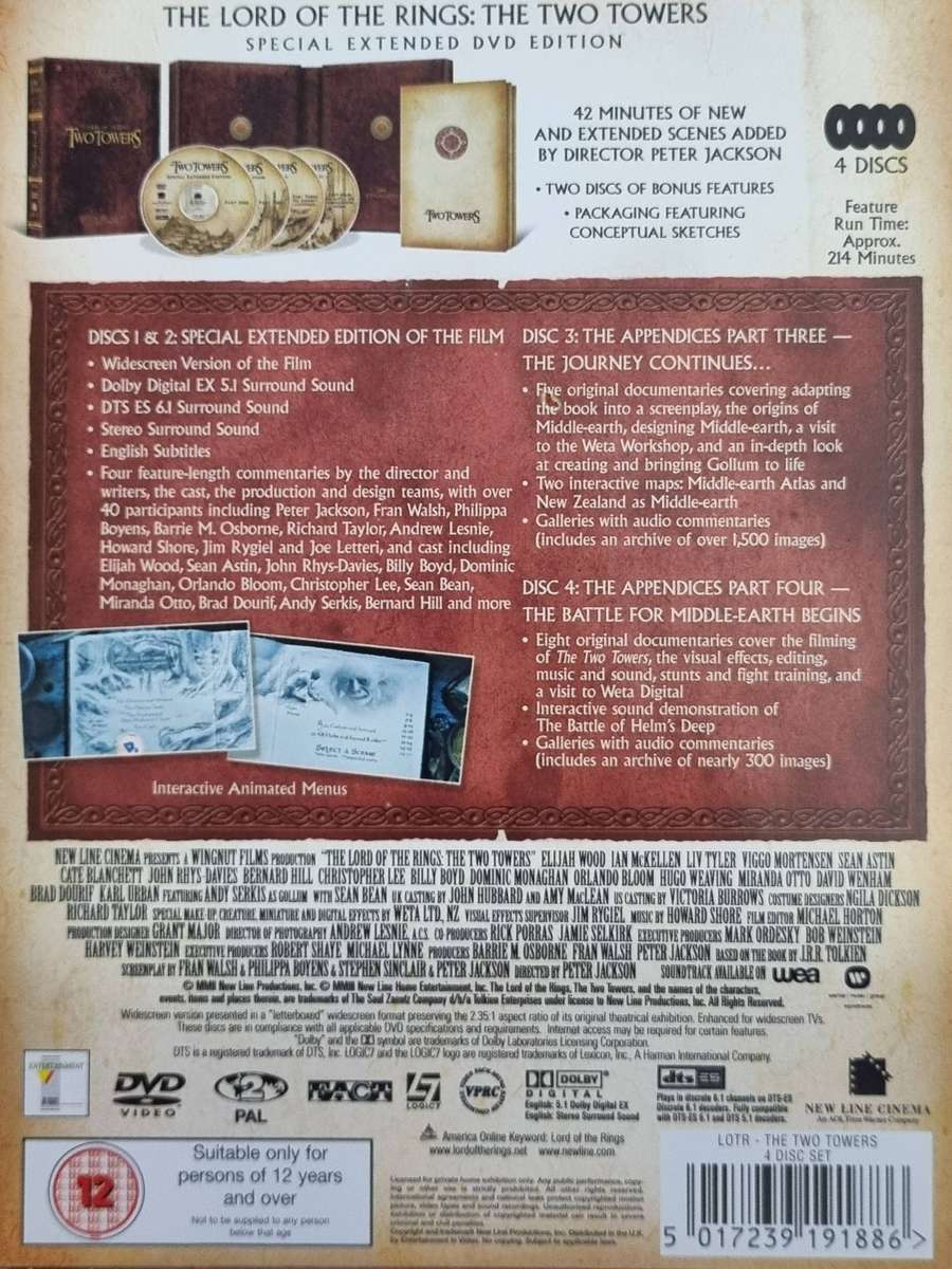 DVD: Lord of The Rings Trilogy Special Extended 12 DVD Edition