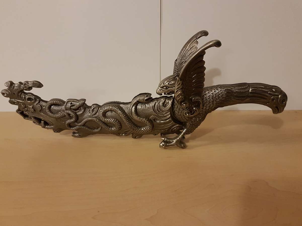 Fantasy Dagger Eagle and Snake Knife with Sheath (All Steel)